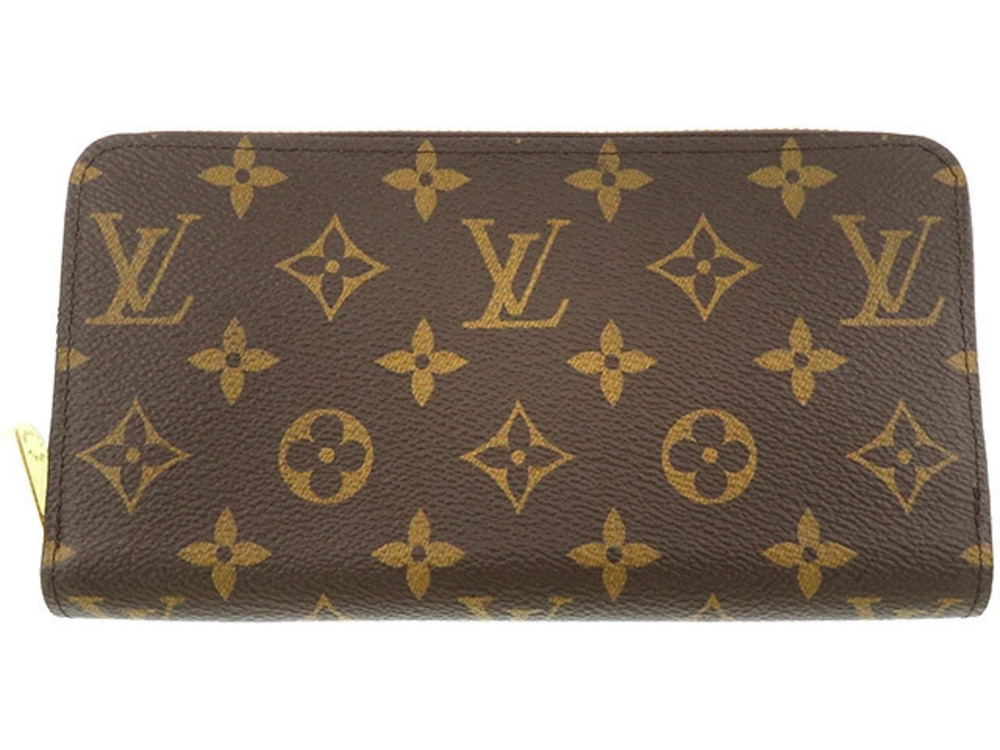 LOUIS VUITTON Zippy Wallet Long Monogram Canvas Coquelicot Red